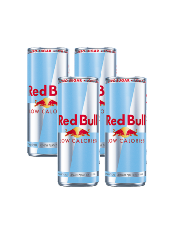 רד בול זירו סוכר מופחת קלוריות- 4 יח' אזל מהמלאי
